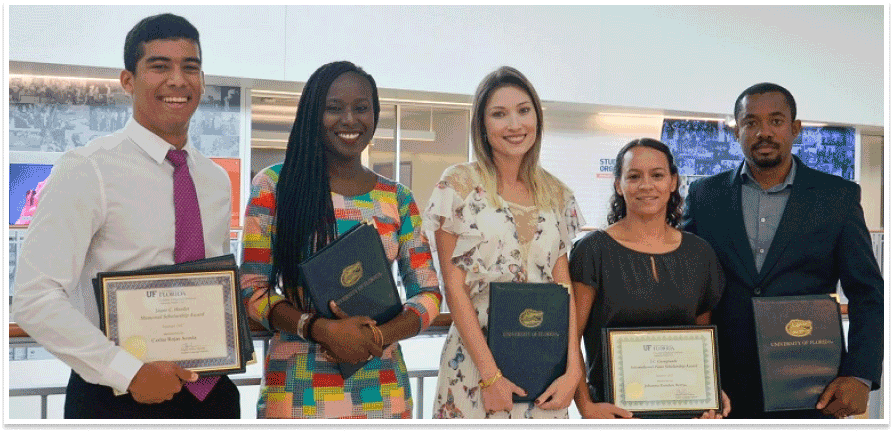happy students jumping in air